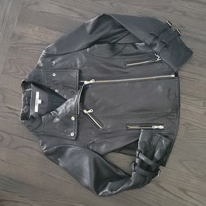 DKNY 100% leather biker jacket